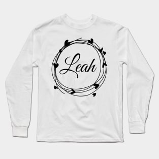 Leah name cute design Long Sleeve T-Shirt